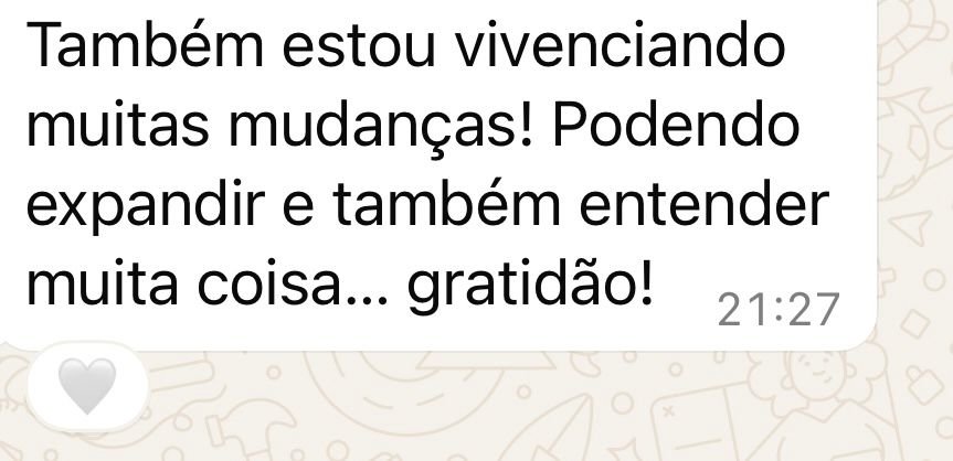 Mensagem de uma participante da Jornada Relembrar