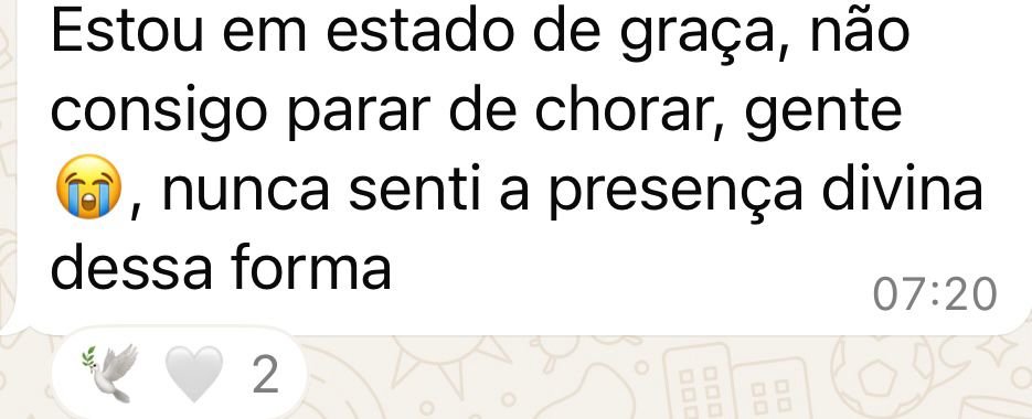 Mensagem de uma participante da Jornada Relembrar