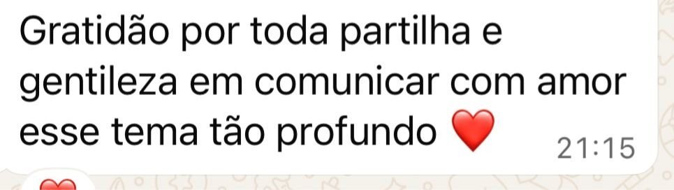 Mensagem de uma participante da Jornada Relembrar