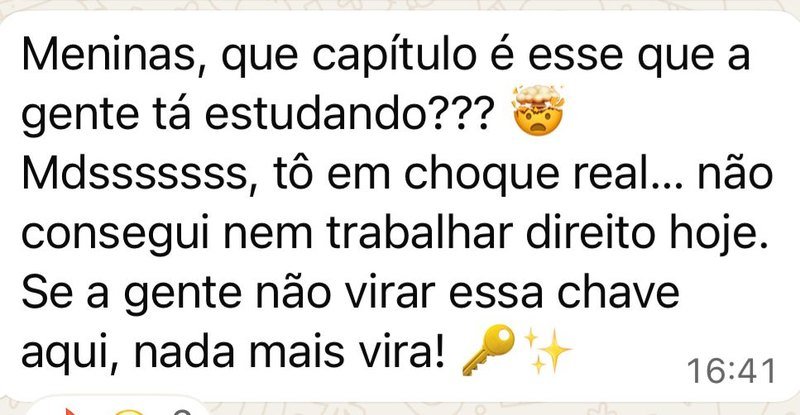 Mensagem de uma participante da Jornada Relembrar